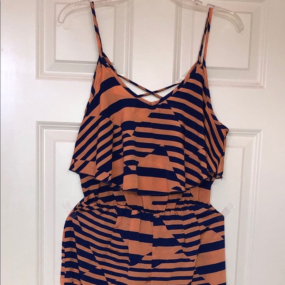 Peach / Blue Jumpsuit